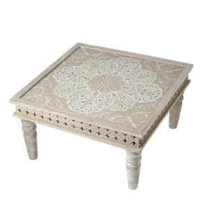 Rustic Natural Wooden Square Table By Heaven Sends