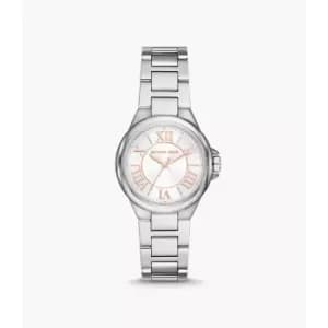 Michael Kors Womens Camille Three-Hand Stainless Steel Watch - Silver
