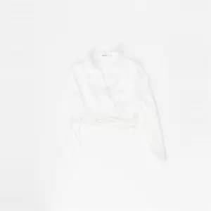 Missguided Asymmetrical Button Shirt - White