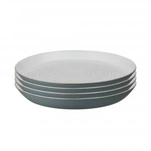 Impression Charcoal Set Of 4 Spiral Dinner Plate