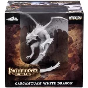 Pathfinder Battles Deep Cuts Unpainted Miniature (W7) Gargantuan White Dragon