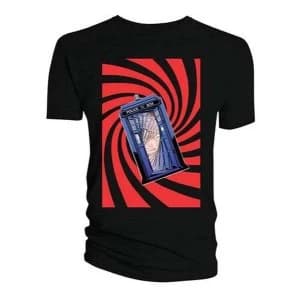 Doctor Who - Tardis Swirl Mens Large T-Shirt - Black