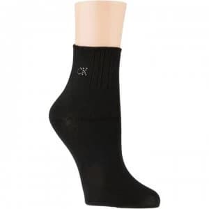 Calvin Klein Crystal logo rib short socks - Black