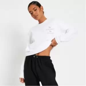 I Saw It First No Boyfriend No Problem Graphic Print Sweatshirt - White