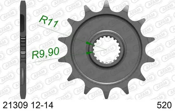 AFAM Steel Standard Front Sprocket 21309 - 520