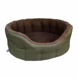 P&L Premium Bolster Dog Bed Green Medium