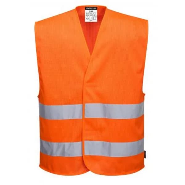 Portwest MeshAir Two Band Mesh Hi Vis Vest C374ORRL/XL Colour: Orange