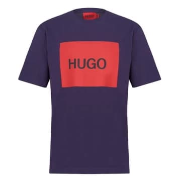 Hugo Boss Dulive Logo T-Shirt Dark Purple Size L Men