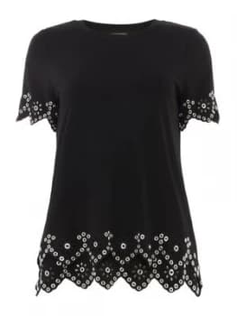 Michael Kors Embellished crew neck top Black