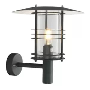 Stockholm 1 Light Outdoor Wall Lantern Light Black IP54, E27