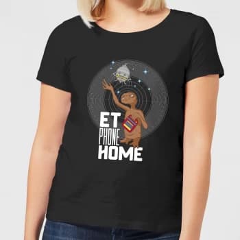 ET E.T. Phone Home Womens T-Shirt - Black - 5XL