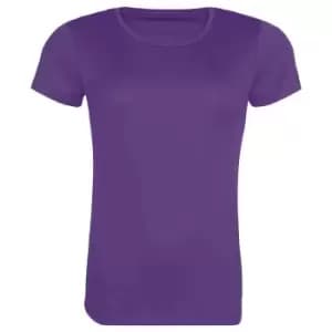 Awdis Womens/Ladies Cool Recycled T-Shirt (S) (Purple)