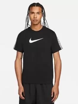 Nike NSW Repeat Short Sleeve T-Shirt - Black/Grey Size M Men