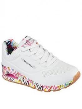 Skechers James Goldcrown Uno Loving Love Trainers - White, Size 6, Women