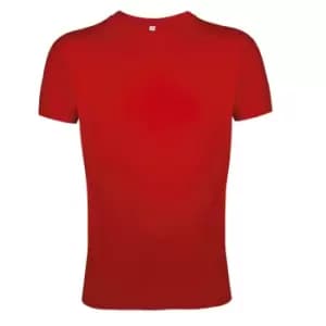 SOLS Mens Regent Slim Fit Short Sleeve T-Shirt (M) (Red)