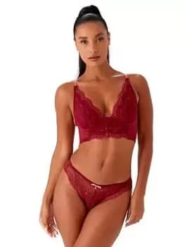 Gossard Superboost Deep V Bralet - Raspberry, Raspberry, Size 32C, Women