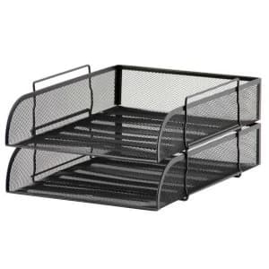 Mesh Front Load Letter Tray Foolscap Black