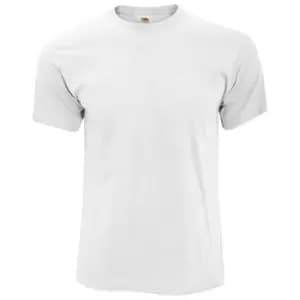 Fruit Of The Loom Mens Screen Stars Original Full Cut Short Sleeve T-Shirt (4XL) (White)