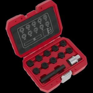 Sealey 12 Piece Locking Wheel Nut Key Set for Mercedes