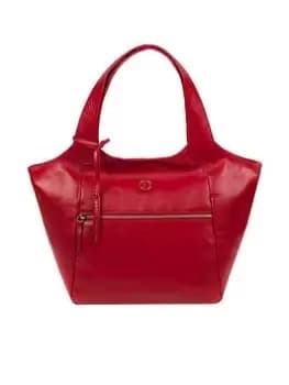 Pure Luxuries London Pure Luxuries Loxford Vintage Red Leather Tote Bag, Red, Women