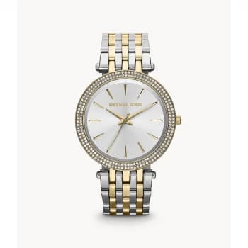 Michael Kors Womens Darci Three-Hand Two-Tone Stainless Steel Watch - 2T Silver/Gold
