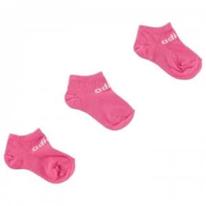 adidas Essentials No Show Socks 3 Pack - Pink/White