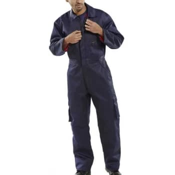 Click Workwear Quilted Boilersuit Navy Blue Size 48 Ref QBSN48 Up to 3
