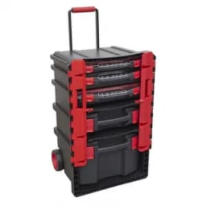 Professional Mobile Toolbox with 5 Removable Storage Cases