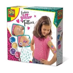 SES Creative - Childrens Temporary Fashion Glitter Tattoos Set (Multi-colour)