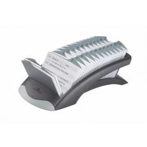 Durable VEGAS TELINDEX Desk Stand 500 double-sided Record Cards Black