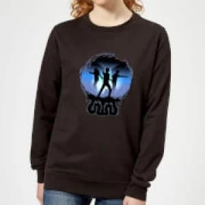 Harry Potter Silhouette Attack Womens Sweatshirt - Black