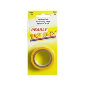 Wot-nots - pvc Insulation Tape - Yellow - 19mm x 4.6m - PWN158