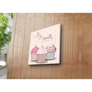 4545K-25 Multicolor Decorative Canvas Painting