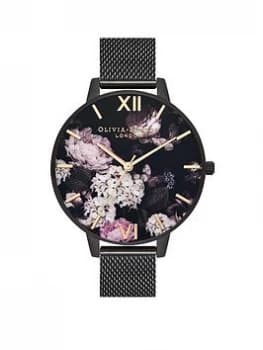 Olivia Burton Ip Black Mesh Watch