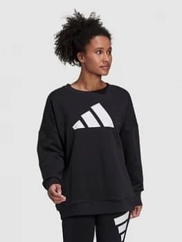 adidas Future Icons 3 Bar Crew - Black Size XL Women