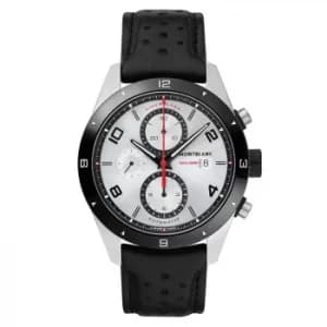 Mont Blanc Timewalker Mens Black Leather Strap Watch