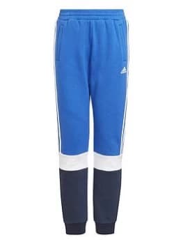 adidas Junior Boys Fleece Cuffed Pant - Blue/Navy, Blue/Navy, Size 3-4 Years