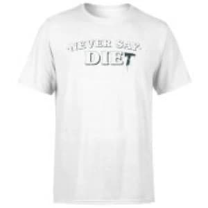 Never Say Die-t Mens T-Shirt - White - 3XL