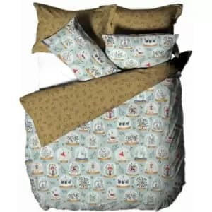 Furn Twelve Days of Christmas Duvet Cover Set (Single) (Blue) - Blue