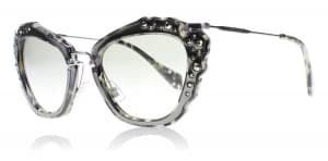 Miu Miu Noir Sunglasses Gunmetal / Tortoise DHE3H2 55mm