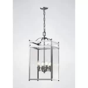 09diyas - Aston pendant lamp 4 bulbs chrome polished / glass