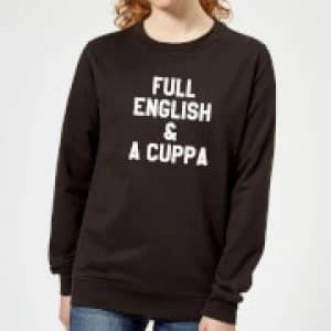 Full English and a Cuppa Womens Sweatshirt - Black - 3XL