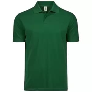 Tee Jays Mens Power Pique Organic Polo Shirt (3XL) (Forest Green)