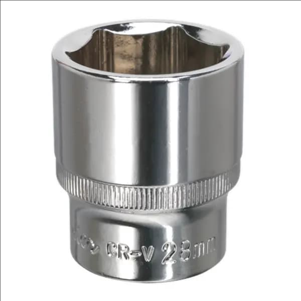 Sealey Premier WallDrive Socket 28mm 1/2"Sq Drive Fully Polished