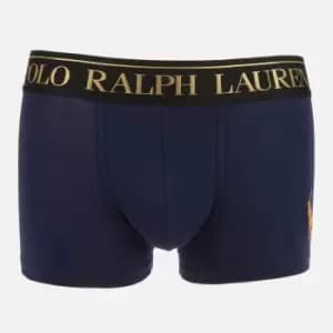 Polo Ralph Lauren Mens Gold Polo Player Trunk Boxer Shorts - Cruise Navy - S