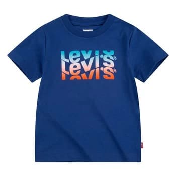 Levis 9EC826-U29 boys's Childrens T shirt in Blue - Sizes 12 years,14 years,16 years