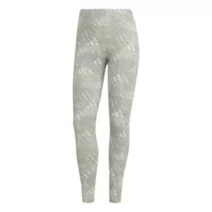 adidas Essentials Multi-Colored Logo Leggings Womens - Linen Green / Multicolor / Whi