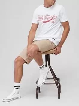 Superdry Vintage Script T-Shirt - White Size M Men