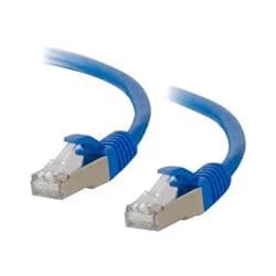 C2G 0.3m Cat6a Booted Shielded (SSTP) Network Patch Cable Blue
