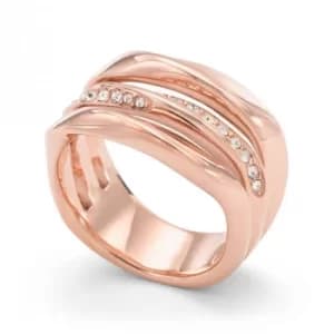 Ladies Fossil Rose Gold Plated Size K Ring Size K